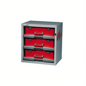 Armoire à outils Us Pro 5000 B3 rouge, unité de rangement en acier à 3 tiroirs - Product Image 2