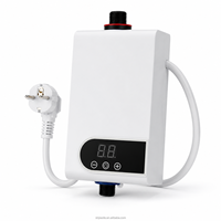 Chauffe-eau électrique instantané sans réservoir 5500W 220V, élément chauffant en acier inoxydable, ensemble de douche intérieur complet pour la maison