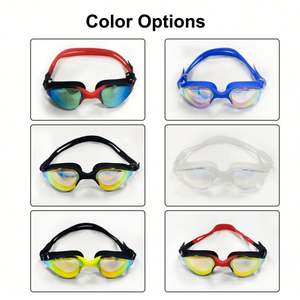 Venta al por mayor 6 colores opcionales PC silicona diseño de moda vista clara galvanoplastia antiniebla Anti UV adultos gafas de natación gafas - Product Image 6