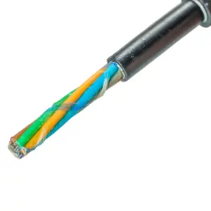 Kabel serat optik 36 Inti mode tunggal terkubur langsung kabel serat optik lapis baja ganda harga per meter GYTA53