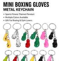 Mini-Boxhandschuh-Schlüsselanhänger aus Zinklegierung, Boxhandschuh-Anhänger, Metall-Schlüsselring, Sport-Rucksack-Charm, Geschenk für Box- und Fitness-Liebhaber