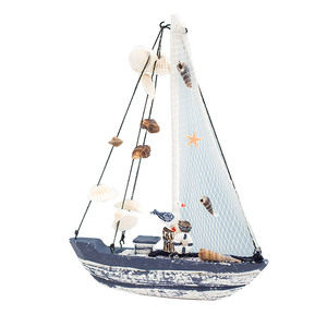 Modèle de voilier méditerranéen HYG02, <span class=keywords><strong>bateau</strong></span> en bois écologique européen pour la décoration de la maison, jouets artisanaux personnalisables en bricolage - Product Image 6