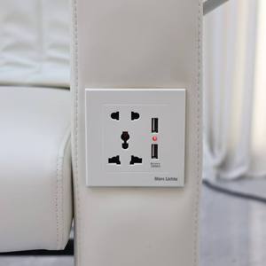 Sillón de Pedicura Moderno y Popular de Cuero Blanco para Salón de Belleza y Spa, Silla Eléctrica de Masaje de Pies, Adecuada para Masajes de Pies en Salones de Belleza - Product Image 5