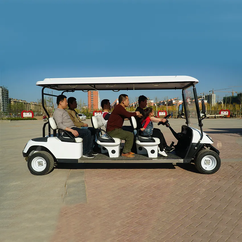 Best-seller Nouveau produit Voiturettes de golf 6 + 2 places Adultes monoplace Electr Club Car Voiturette de golf