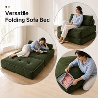 Canapé-lit de sol moderne en velours côtelé, pliable, avec coussin capitonné, fauteuil lounge convertible pour invités, mobilier de dortoir et de maison, vente en gros