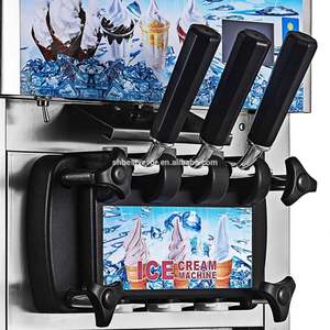 Entrepôt de l'UE 110V deux saveurs + une conception de mélange trois saveurs Commercia machine à crème glacée congelée - Product Image 4