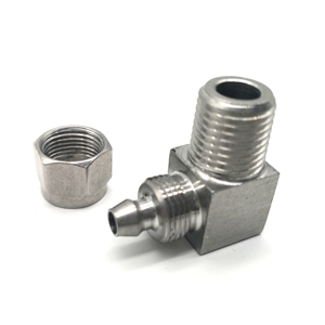 Raccord coudé pneumatique mâle <span class=keywords><strong>1</strong></span>/8 <span class=keywords><strong>1</strong></span>/<span class=keywords><strong>4</strong></span> 3/8 pour tube PU PE avec écrou de blocage pour conduite de gaz - Product Image 4
