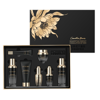 Vente en gros de l'ensemble de soins du visage à la fleur de camélia breveté EUTURO, kit de soins de la peau anti-rides à l'hexapeptide pour éclaircir et hydrater