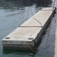 Plataforma de pontones de hormigón flotante Marina Bloque de muelle de hormigón modular Durable y fuerte