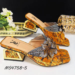 Zapatillas y sandalias elegantes para mujer, zapatillas de tacón bajo con diseño de moda, zapatos - Product Image 5