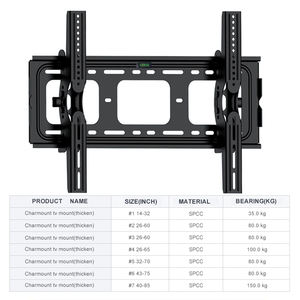 Özel yüksek kaliteli 32 "-70" ekran VESA Tilt stentler braketi duvar <span class=keywords><strong>TV</strong></span> bağlar kalınlaşmak 600x400 büyük <span class=keywords><strong>TV</strong></span> montaj - Product Image 1