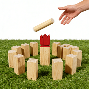 Juego <span class=keywords><strong>de</strong></span> <span class=keywords><strong>Ajedrez</strong></span> Vikingo Kubb Personalizable, Grabable, <span class=keywords><strong>de</strong></span> Madera Maciza, para Regalos Corporativos y Actividades <span class=keywords><strong>de</strong></span> Team Building - Product Image 2