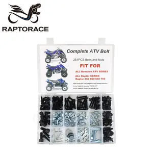 Raptorace fit Yamaha Raptor 50 80 90 125 250 350 600 660 700R satış sonrası 10.9 çelik cıvata bağlantı elemanı vidası klip yıkayıcı somun