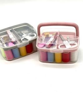 Portable Household <b>Mini</b> Sewing <b>Kit</b> Hand Stitching PP <b>Tool</b> Storage Box with Mending Line for Home Use - Product Image 3