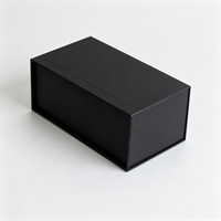 Emballage de parfum, boîte rigide, fermeture magnétique, laminage noir mat, logo estampé à chaud avec insert en EVA, ODM OEM