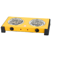Kompor Listrik Portabel YONGQIAN 2000W Dua Tungku dengan Dua Spiral Coil 1000W