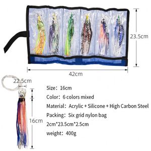 6.5 pouces 43g bateau grand jeu thon Marlin appâts de pêche résine poulpe calmar jupe bionique pêche à la traîne leurre pour Wahoo eau salée - Product Image 2