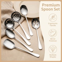 Cuillère de service en acier inoxydable pour buffet, cuillère de service en acier inoxydable pour mariages et fêtes, ustensiles de cuisine épaissis