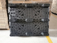 Palettes Euro durables et écologiques pour l'extérieur Plastique HDPE recyclé à 4 voies à simple face emboîtable pour le stockage industriel de l'acier