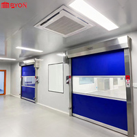 Porte à enroulement rapide en PVC avec fenêtre transparente, coupe-vent, faible bruit, fournisseur de portes