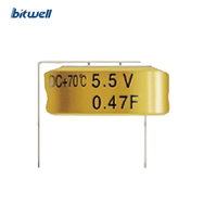 Condensateur Superfarad de type pièce KORCHIP DCS5R5474 Série DCS, petite taille, grande capacité, 5,5 V 0,47 F, pour caméras et applications électriques