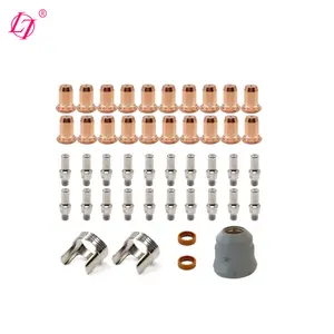 45pcs IPT-60 PT-60 IPT-40 PT40 플라즈마 절단 토치 팁 전극 쉴드 캡 스탠드 오프