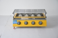 Barbecue commercial à gaz en acier inoxydable 4 brûleurs encastrable, vente chaude