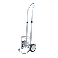 Chariot à gaz industriel - Chariot pliable en acier inoxydable pour oxygène, azote, acétylène