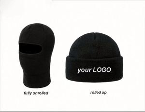 Bonnet cagoule tricoté personnalisé double usage pour l'hiver, masque facial intégral, chaud et coupe-vent pour l'extérieur – Offre spéciale - Product Image 1