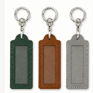 Petite Rectangular Needlepoint <b>Charm</b> Keychain Idol Photo Holder Sewing Canvas Storage with <b>Keyring</b> Portable - Product Image 2