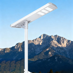 Lampadaires solaires à détection de présence humaine avec LED ultra-lumineuses et étanchéité IP65 pour l'éclairage routier et l'éclairage extérieur LED - Product Image 1