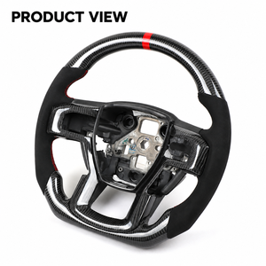 Volant de direction aspect carbone 2015-2020 pour Ford F-150 Raptor, remplacement personnalisé du volant pour les achats en gros en atelier - Product Image 4