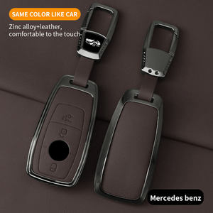 NUEVA Funda de Cuero y Aleación de Zinc para Llave de Coche Mercedes Benz Clase A, C, E, S, G, GLC, CLE, CLA, GLB, GLS, W177, W205, W213, W222, X167, AMG - Product Image 5
