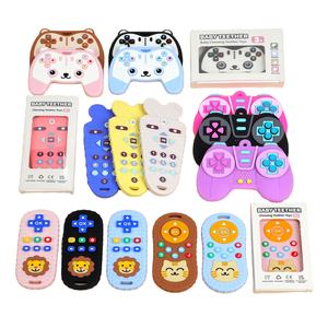 Bpa Free Educational Silikon Babys pielzeug Neue Fernbedienung Beiß spielzeug Schnuller Clip Silikon Beißring Spielzeug für Baby - Product Image 2
