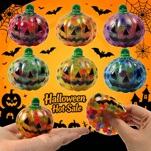 Halloween Pumpkin Vent Ball, Soft <b>Beads</b> Filled Squeeze Toy, Portable Stress Relief Decompression Holiday Toy - Product Image 4