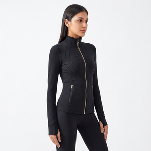 Custom Plus Size Lightweight Women Sportswear Suit Long Sleeves Zipper <b>Jacket</b> High Waist Pants Gym Fitness <b>Yoga</b> Set for Autumn - Product Image 5