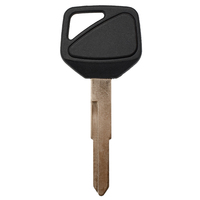 Motorcycle Uncut Blank Key Replacement ABS Black Shell Right Key Blade for Car Key