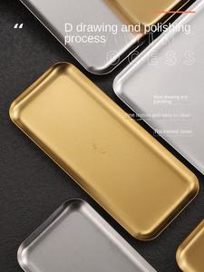 Plaque de barbecue commerciale en acier inoxydable 304 de style coréen Plaque de barbecue rectangulaire 304 pour café Dim Sum Flat Party - Product Image 3