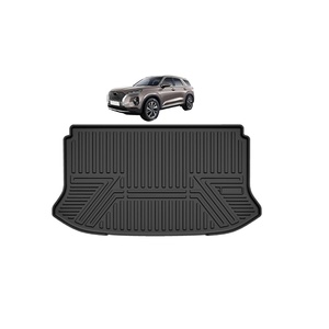 KQD New Design 5D Waterproof TPE Rear <b>Trunk</b> Mat for Venue <b>Black</b> 3mm Thick with Protection & Decoration - Product Image 5