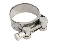 Collier de serrage réglable à bande large pour tuyaux, en acier inoxydable, à vis sans fin, pour tubes de carburant et d'eau