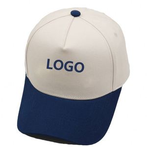 หมวกเบสบอลปักโลโก้ได้ตามต้องการหมวกผ้าฝ้าย100% โปรไฟล์สูง5แผง - Product Image 4
