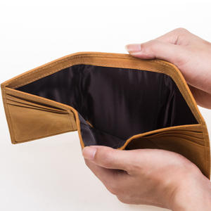 Trifold Re <span class=keywords><strong>maman</strong></span> à fils Crazy Horse cuir gravé au laser portefeuille court Style Vintage avec fermeture ouverte et doublure en polyester - Product Image 3