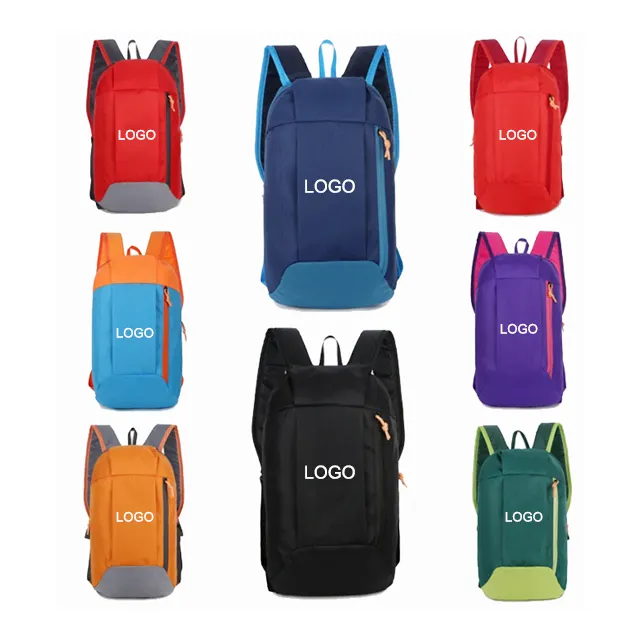 Promotion billig Custom Logo OEM langlebig Erwachsene Schüler Schult aschen im Freien Reiten Mini Light Weight Travel Rucksack Taschen