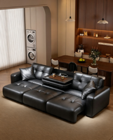 Ensemble de canapés modulaires de luxe en cuir, mobilier de bureau commercial moderne, canapé de réception pour hall de bureau