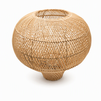 Abat-jour en rotin véritable tissé à la main, vintage, multi-usages, pour lampe suspendue, lampe de table, décoration pour la maison, le restaurant, le commerce