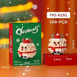 Vente <span class=keywords><strong>en</strong></span> gros d'usine, puzzle 3D éducatif <span class=keywords><strong>en</strong></span> plastique, <span class=keywords><strong>Père</strong></span> Noël, blocs de construction de Noël, ensemble de jouets DIY pour enfants - Product Image 5