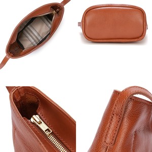 <b>Mini</b> Round Leather <b>Bag</b> 7 Inch Lightweight Zipper Closure Everyday Use Women's Crossbody <b>Bag</b> - Product Image 4