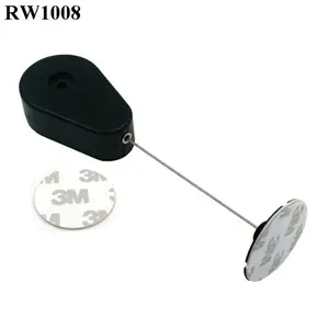 Ruiwor rw1008 placa retrátil, forma de gota, anti-roubo, caixa de tração, plus, dia 38mm, circular, pegajosa, flexível, abs, para tela da loja