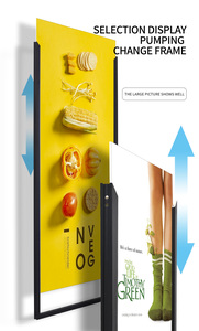 Bán Nóng Ba Cực Ngoài Trời Thường Vụ Dọc Biển Quảng Cáo Tùy Chỉnh Bề Mặt Dọc Hai Mặt Siêu Mỏng Gắn Trên Sàn - Product Image 3