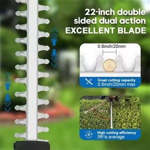Outil de jardin sans fil 21V alimenté par batterie au d'arbres coupe de plantes en gros taille-<span class=keywords><strong>haie</strong></span> électrique à Double lame - Product Image 4